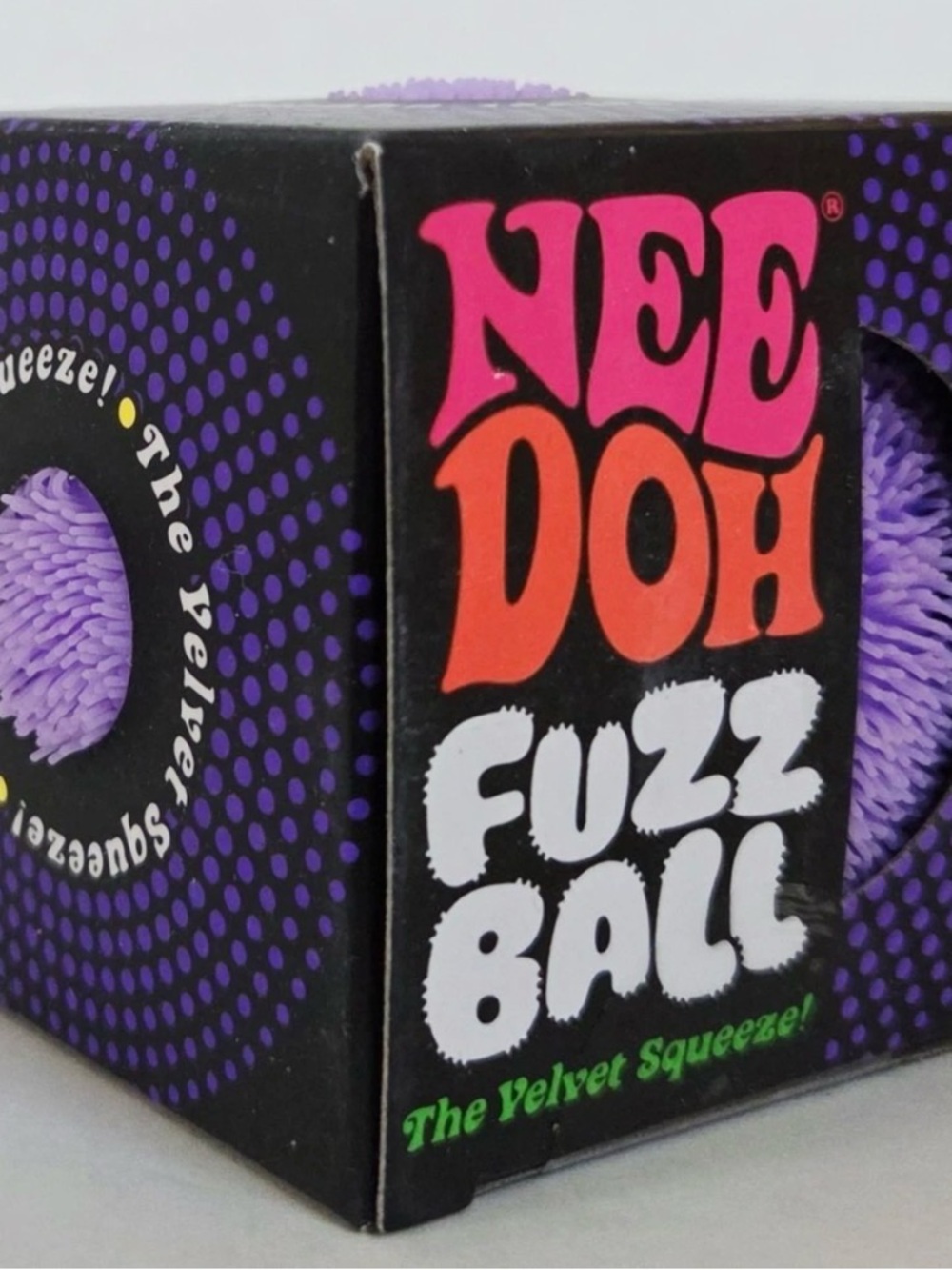 Purple Fuzz Ball - Velvet Squeeze Sensory Toy
